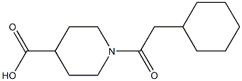 1-(2-cyclohexylacetyl)piperidine-4-carboxylic acid Structure