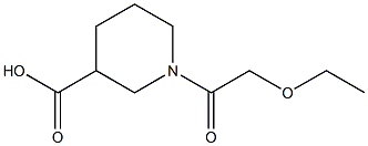 1-(2-ethoxyacetyl)piperidine-3-carboxylic acid,,结构式