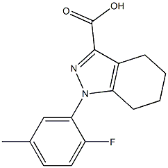 1-(2-fluoro-5-methylphenyl)-4,5,6,7-tetrahydro-1H-indazole-3-carboxylic acid 结构式