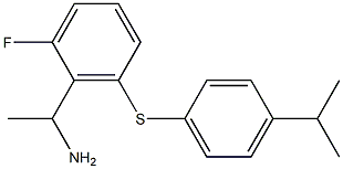 1-(2-fluoro-6-{[4-(propan-2-yl)phenyl]sulfanyl}phenyl)ethan-1-amine Struktur