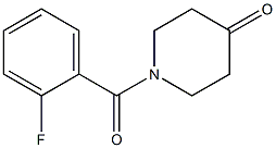 1-(2-fluorobenzoyl)piperidin-4-one 化学構造式