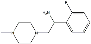 1-(2-fluorophenyl)-2-(4-methylpiperazin-1-yl)ethanamine 化学構造式