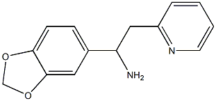 1-(2H-1,3-benzodioxol-5-yl)-2-(pyridin-2-yl)ethan-1-amine,,结构式