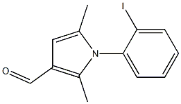 1-(2-iodophenyl)-2,5-dimethyl-1H-pyrrole-3-carbaldehyde,,结构式