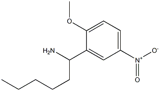 1-(2-methoxy-5-nitrophenyl)hexan-1-amine,,结构式