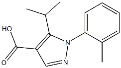 1-(2-methylphenyl)-5-(propan-2-yl)-1H-pyrazole-4-carboxylic acid,,结构式