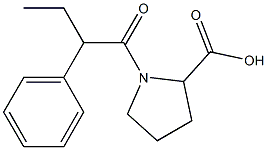 1-(2-phenylbutanoyl)pyrrolidine-2-carboxylic acid Structure