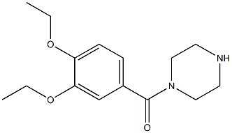 1-(3,4-diethoxybenzoyl)piperazine 结构式