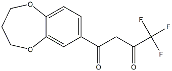 1-(3,4-dihydro-2H-1,5-benzodioxepin-7-yl)-4,4,4-trifluorobutane-1,3-dione 结构式