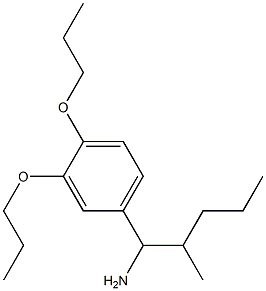 1-(3,4-dipropoxyphenyl)-2-methylpentan-1-amine 化学構造式