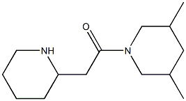 1-(3,5-dimethylpiperidin-1-yl)-2-(piperidin-2-yl)ethan-1-one,,结构式