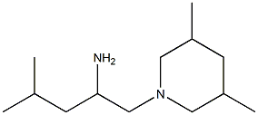 1-(3,5-dimethylpiperidin-1-yl)-4-methylpentan-2-amine Struktur