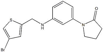 1-(3-{[(4-bromothiophen-2-yl)methyl]amino}phenyl)pyrrolidin-2-one 化学構造式