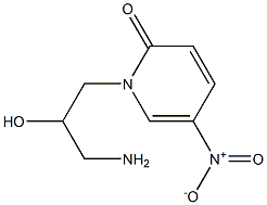 1-(3-amino-2-hydroxypropyl)-5-nitro-1,2-dihydropyridin-2-one Structure