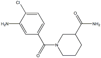 1-(3-amino-4-chlorobenzoyl)piperidine-3-carboxamide Structure