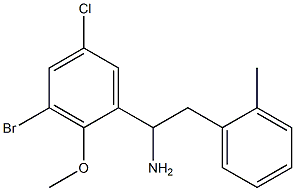 1-(3-bromo-5-chloro-2-methoxyphenyl)-2-(2-methylphenyl)ethan-1-amine Structure