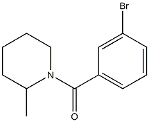 1-(3-bromobenzoyl)-2-methylpiperidine Struktur