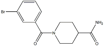 1-(3-bromobenzoyl)piperidine-4-carboxamide Struktur