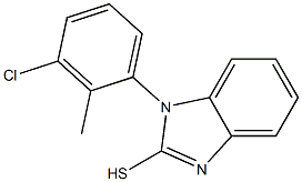 1-(3-chloro-2-methylphenyl)-1H-1,3-benzodiazole-2-thiol,,结构式