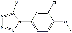 1-(3-chloro-4-methoxyphenyl)-1H-1,2,3,4-tetrazole-5-thiol,,结构式