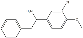 1-(3-chloro-4-methoxyphenyl)-2-phenylethan-1-amine,,结构式