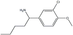 1-(3-chloro-4-methoxyphenyl)pentan-1-amine 结构式