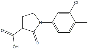 1-(3-chloro-4-methylphenyl)-2-oxopyrrolidine-3-carboxylic acid,,结构式