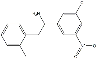 1-(3-chloro-5-nitrophenyl)-2-(2-methylphenyl)ethan-1-amine,,结构式