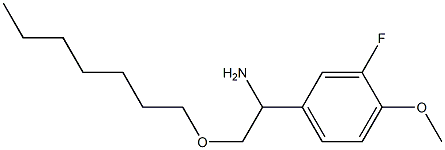 1-(3-fluoro-4-methoxyphenyl)-2-(heptyloxy)ethan-1-amine Struktur