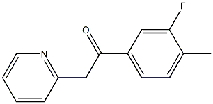 1-(3-fluoro-4-methylphenyl)-2-(pyridin-2-yl)ethan-1-one|