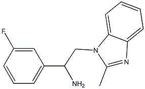 1-(3-fluorophenyl)-2-(2-methyl-1H-1,3-benzodiazol-1-yl)ethan-1-amine 化学構造式