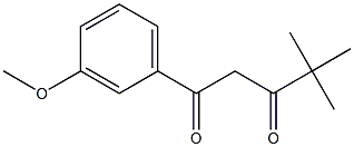 1-(3-methoxyphenyl)-4,4-dimethylpentane-1,3-dione 化学構造式
