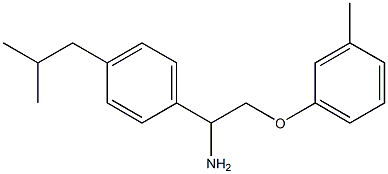 1-[1-amino-2-(3-methylphenoxy)ethyl]-4-(2-methylpropyl)benzene,,结构式