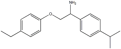 1-[1-amino-2-(4-ethylphenoxy)ethyl]-4-(propan-2-yl)benzene 化学構造式