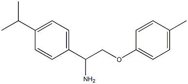 1-[1-amino-2-(4-methylphenoxy)ethyl]-4-(propan-2-yl)benzene Struktur