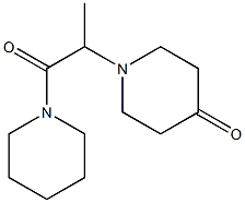 1-[1-oxo-1-(piperidin-1-yl)propan-2-yl]piperidin-4-one Struktur