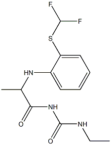 1-[2-({2-[(difluoromethyl)sulfanyl]phenyl}amino)propanoyl]-3-ethylurea Structure