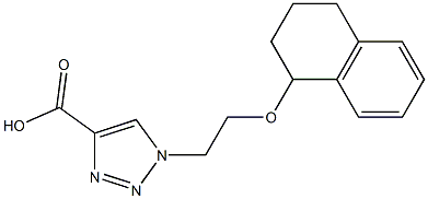 1-[2-(1,2,3,4-tetrahydronaphthalen-1-yloxy)ethyl]-1H-1,2,3-triazole-4-carboxylic acid,,结构式