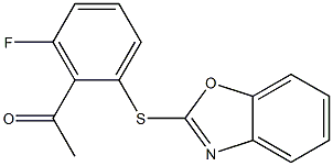 1-[2-(1,3-benzoxazol-2-ylsulfanyl)-6-fluorophenyl]ethan-1-one,,结构式