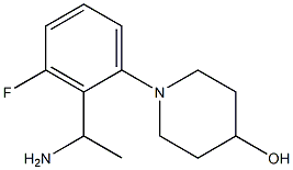 1-[2-(1-aminoethyl)-3-fluorophenyl]piperidin-4-ol,,结构式