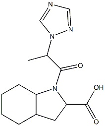1-[2-(1H-1,2,4-triazol-1-yl)propanoyl]-octahydro-1H-indole-2-carboxylic acid Structure