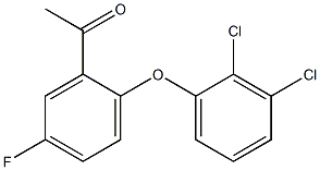 1-[2-(2,3-dichlorophenoxy)-5-fluorophenyl]ethan-1-one 化学構造式