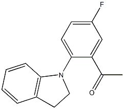 1-[2-(2,3-dihydro-1H-indol-1-yl)-5-fluorophenyl]ethan-1-one Structure