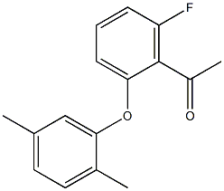 1-[2-(2,5-dimethylphenoxy)-6-fluorophenyl]ethan-1-one 化学構造式