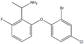 1-[2-(2-bromo-4-chlorophenoxy)-6-fluorophenyl]ethan-1-amine 结构式