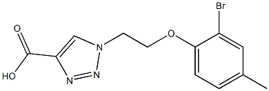 1-[2-(2-bromo-4-methylphenoxy)ethyl]-1H-1,2,3-triazole-4-carboxylic acid,,结构式