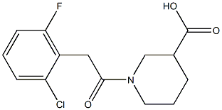 1-[2-(2-chloro-6-fluorophenyl)acetyl]piperidine-3-carboxylic acid Structure