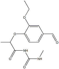 1-[2-(2-ethoxy-4-formylphenoxy)propanoyl]-3-methylurea Structure