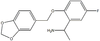 1-[2-(2H-1,3-benzodioxol-5-ylmethoxy)-5-fluorophenyl]ethan-1-amine|