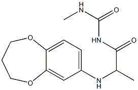 1-[2-(3,4-dihydro-2H-1,5-benzodioxepin-7-ylamino)propanoyl]-3-methylurea,,结构式